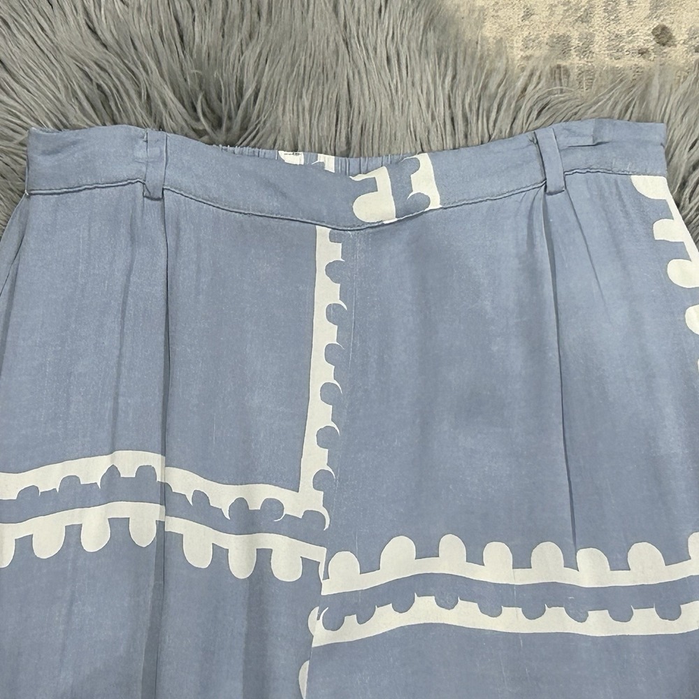 Mon Renn Women's Blue Serape Wide Leg Pant Size Medium ($189) **READ‎ - Picture 6 of 9